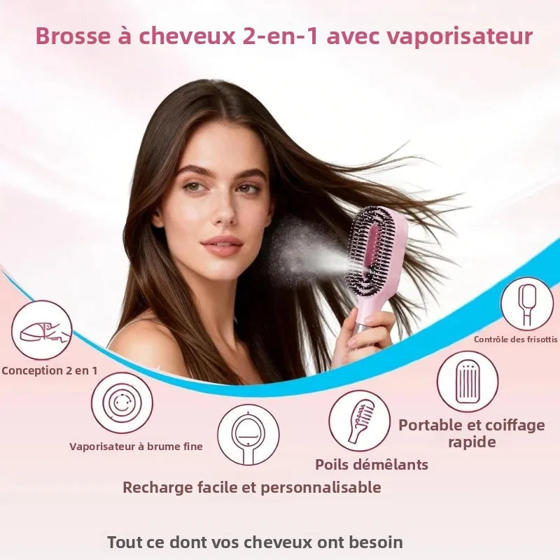 Brosse à cheveux Brumisante